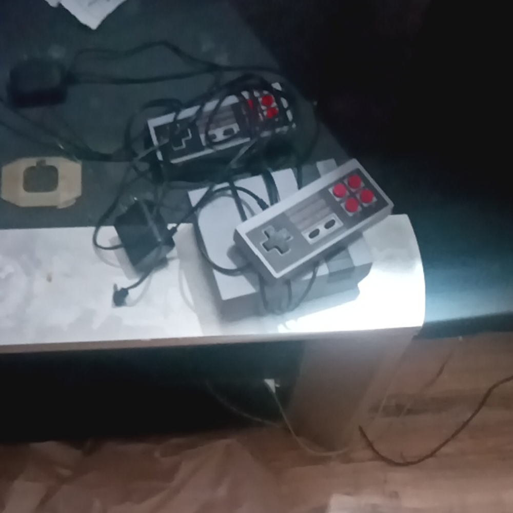 Classic Gaming Console with Controllers - Gray and Red